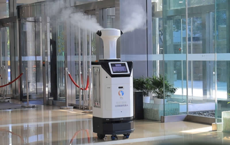 內(nèi)蒙古消毒機器人采用霧化消毒案例圖片
