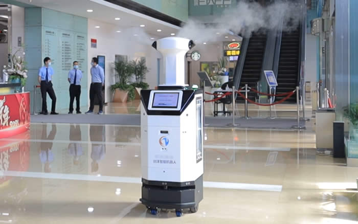 江蘇省消毒機(jī)器人辦公區(qū)域滅菌圖片