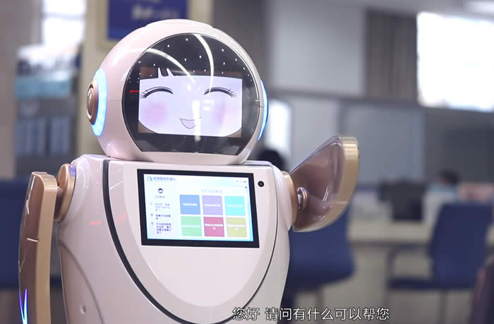 大廳移動(dòng)迎賓接待機(jī)器人