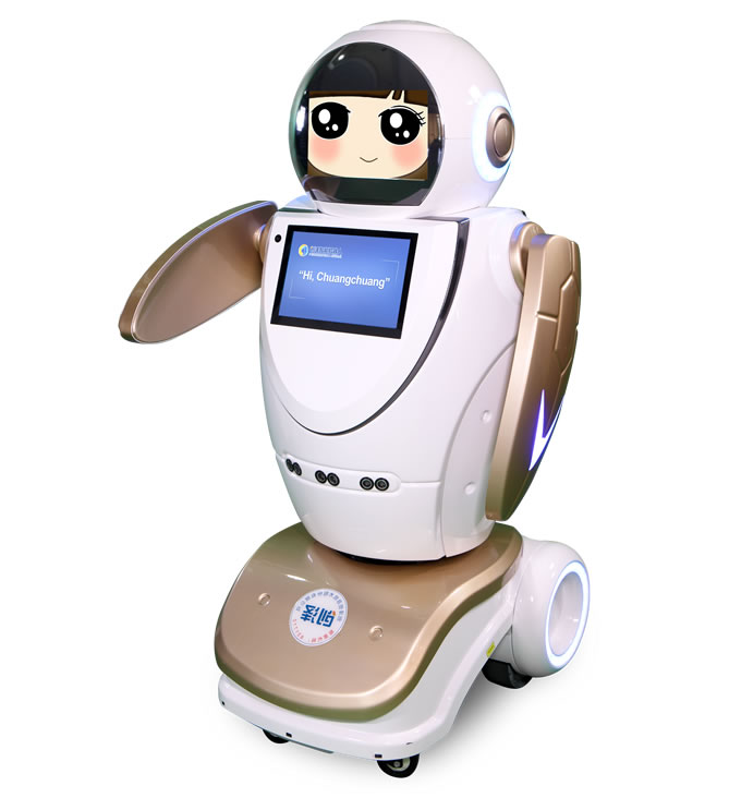 會說英文的迎賓機(jī)器人chuangchuang