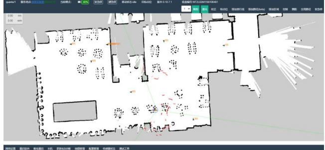 消毒機器人路徑建圖配置界面