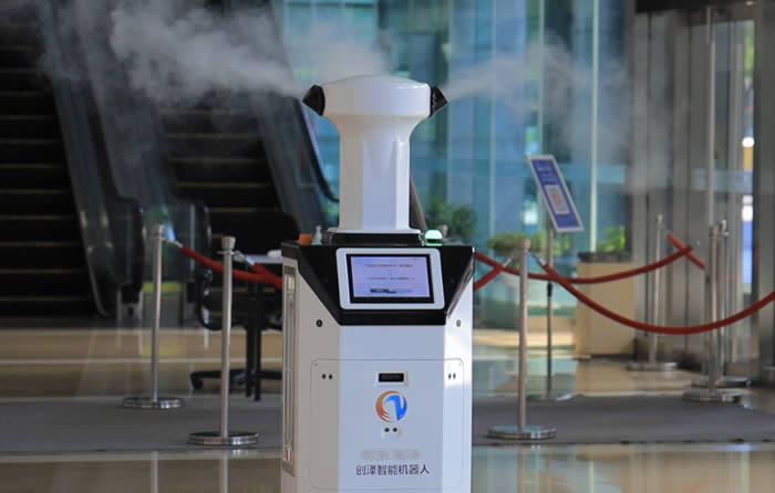 防疫消毒機(jī)器人消殺圖片